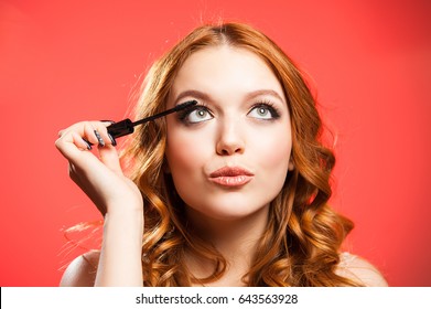 Young Woman Applying Make Up