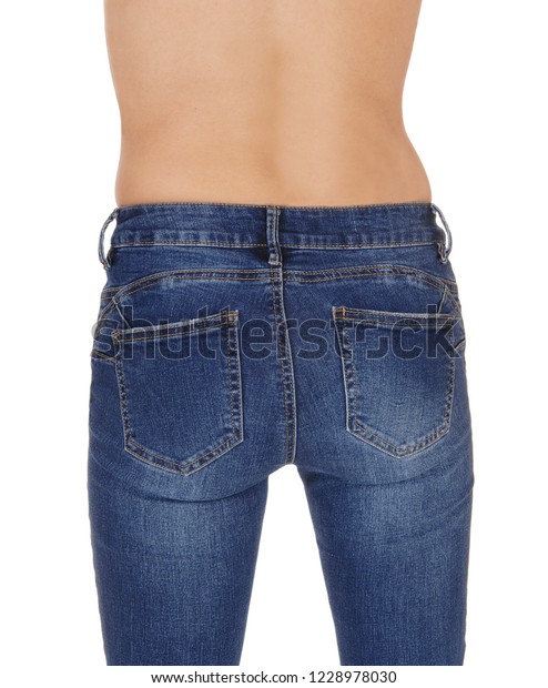 Young Woman Back Jeans Bare Back Stock Photo (Edit Now) 1228978030