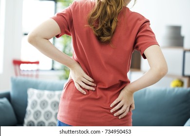 Young Woman With Back Pain