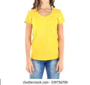 Download Mockup T Shirt Yellow Images Stock Photos Vectors Shutterstock PSD Mockup Templates