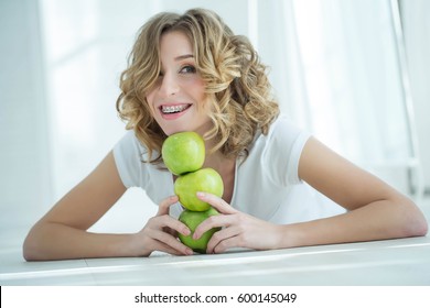 Young Woman In Braces