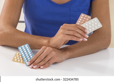 Young Woman With Contraceptive Pill