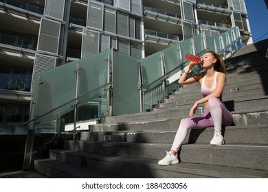 Young Woman Cooling Down After Exercise