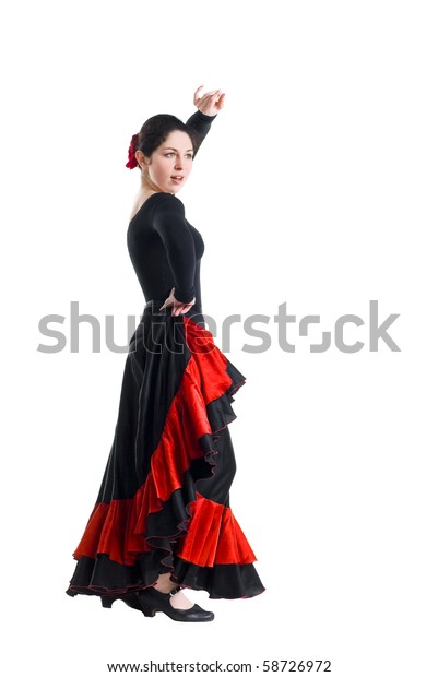 red and black spanish dress