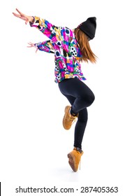 Young Woman Dancing Street Dance