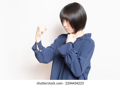 Young Woman Doing Boxing Pose