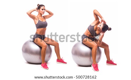 young woman doing exercise Spinal Stretch