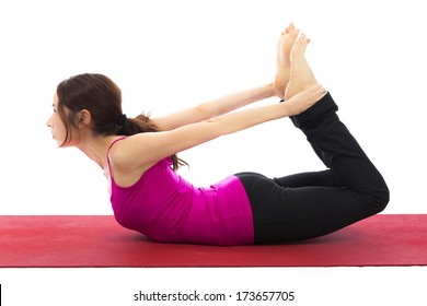 Young Woman Doing Yoga And Pilates  (Series With The Same Model Available)