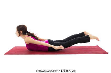 Young Woman Doing Yoga And Pilates  (Series With The Same Model Available)