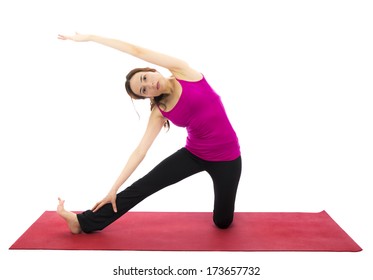 Young Woman Doing Yoga And Pilates  (Series With The Same Model Available)