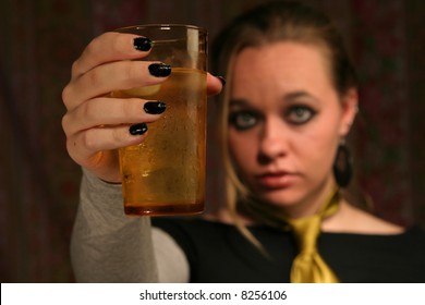 Young Woman With Drink