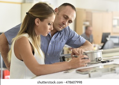 Young Woman In Engineering Training Class