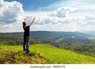 Young Woman Enjoying Fresh Air Stock Photo 99591779 | Shutterstock