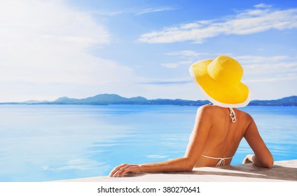 Young Woman Enjoying A Sun