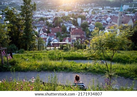 Similar – Image, Stock Photo 2 women walking in the evening light