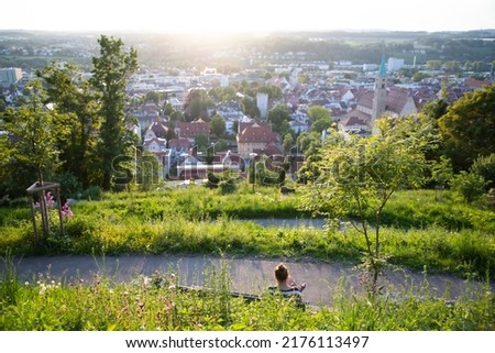 Similar – Image, Stock Photo 2 women walking in the evening light