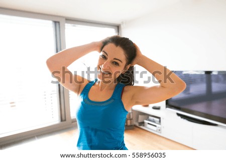 Similar – Image, Stock Photo Cervical spine training (I)