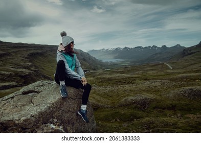A young woman exploring Iceland