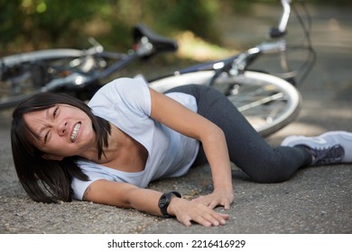 Young Woman Fell From Her Bike