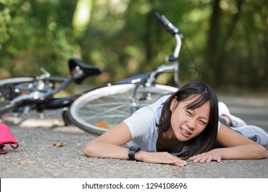 Young Woman Fell Off Her Bike