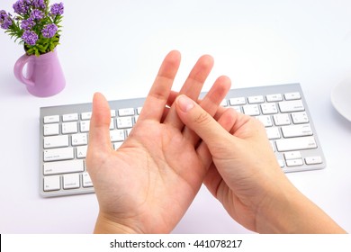 Young Woman Finger Pain