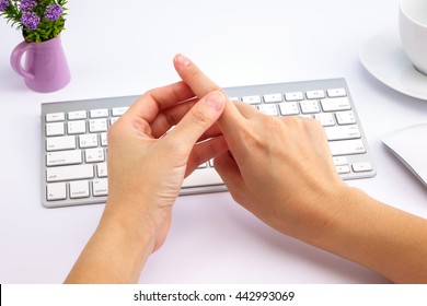 Young Woman Finger Pain