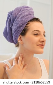 Young Woman Getting Ready For Work Doing Morning Makeup Routine