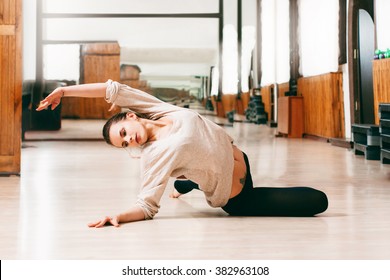 Young Woman Girl Dancing Contemporary Dance