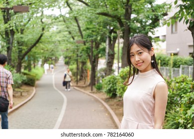 Young Woman Going On A Date Outdoors