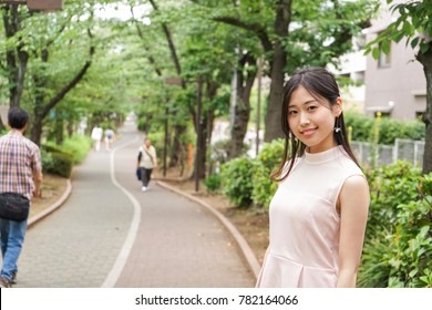 Young Woman Going On A Date Outdoors