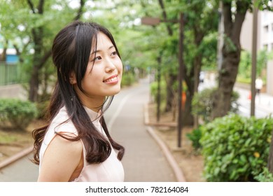 Young Woman Going On A Date Outdoors