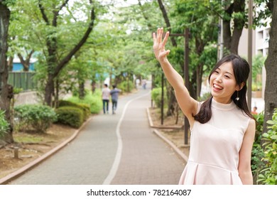 Young Woman Going On A Date Outdoors