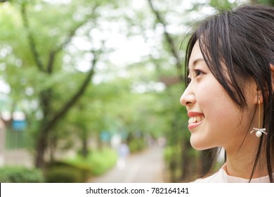 Young Woman Going On A Date Outdoors