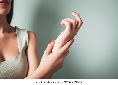 Young Woman Has A Sore Wrist