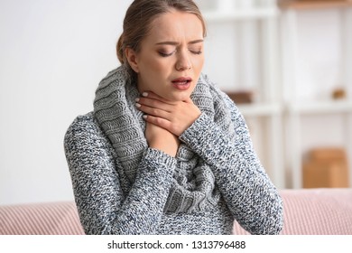 Young Woman Having Asthma Attack Home Stock Photo 1313796488 | Shutterstock