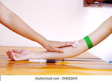 Young Woman Having Blood Test