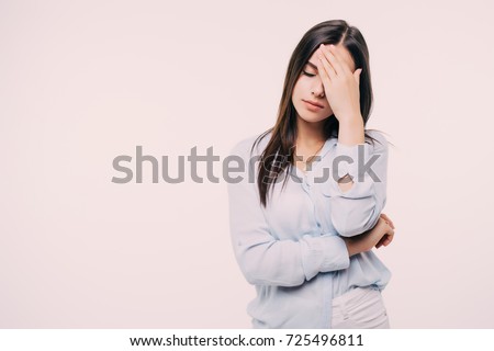 Similar – Image, Stock Photo A girl, worried about her figure, measures the circumference of her waist with a tape measure