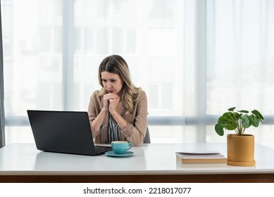 Young Woman Health Care Worker Psychologist And Psychotherapist Talking Online On Web Conference Video Call About How To Reduce Stress And Anxiety In Everyday Life. Female Expert Telemedicine.