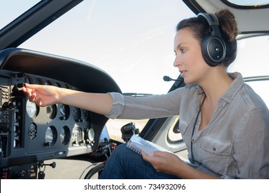 Young Woman Helicopter Pilot