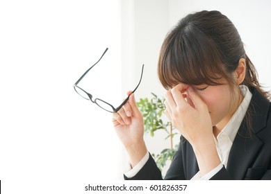 Young Woman With Her Eye Dry