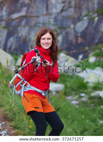 Young woman hiker