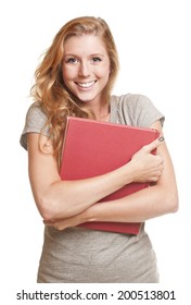 Young Woman Holding Book