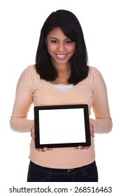 Young Woman Holding Digital