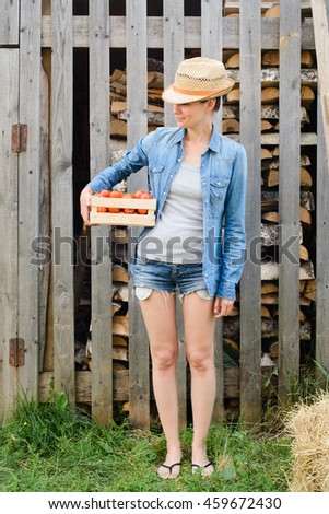 Similar – Mann kocht Würstchen und Gemüsespieße im Barbecue.