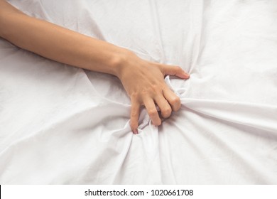 Young Woman Intimacy On Bed