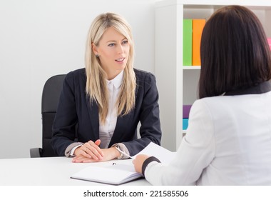 Young Woman In Job Interview