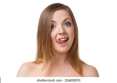 Young Woman Making Faces Isolated On Stock Photo 326830931 | Shutterstock