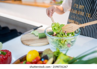 Young Woman Making Food Kitchen Stock Photo 2198731267 | Shutterstock