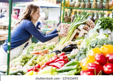 Young Woman At The Market