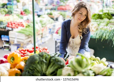 Young Woman At The Market